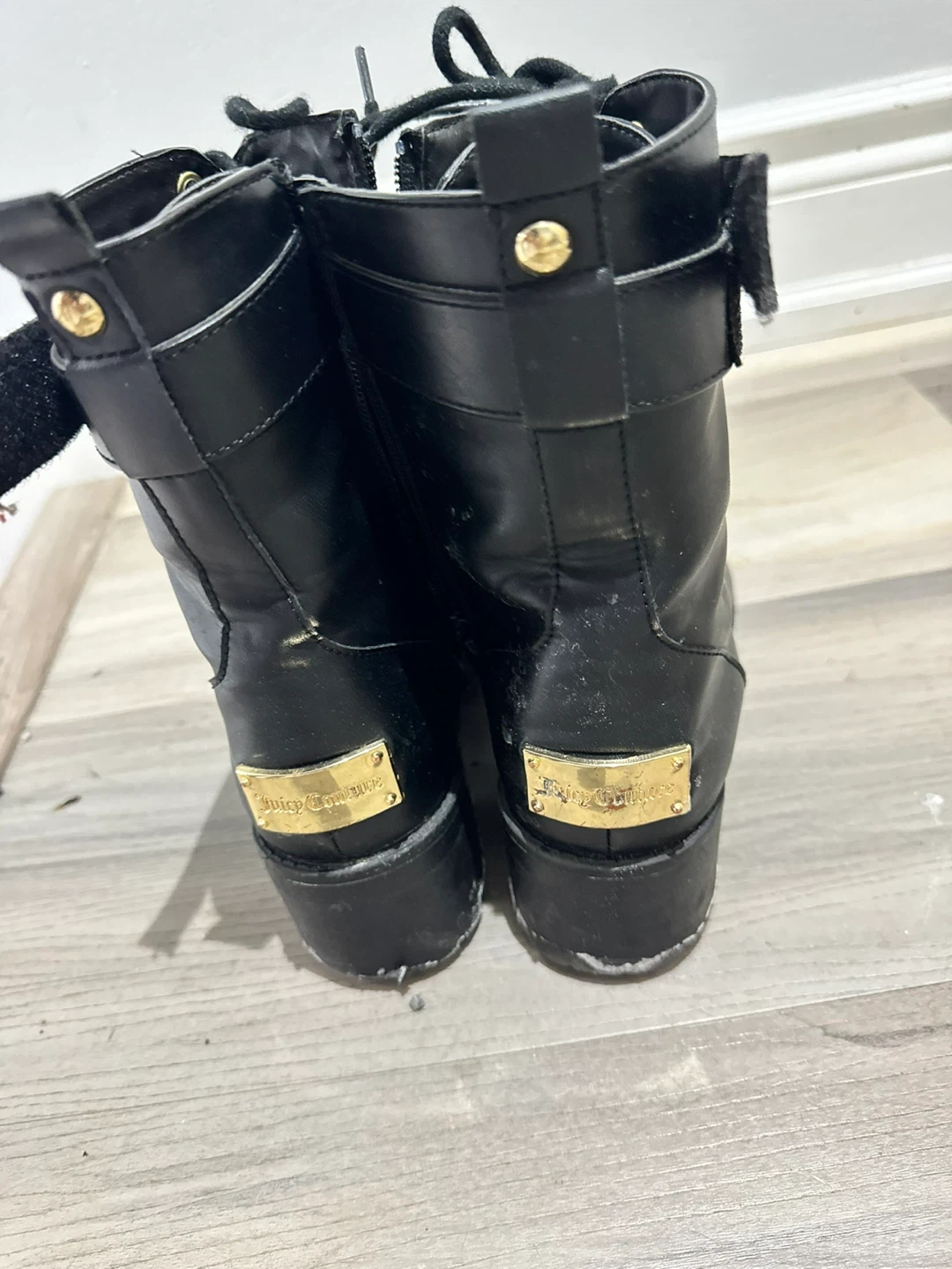 Juicy Couture Black Combat Boots - photo 2