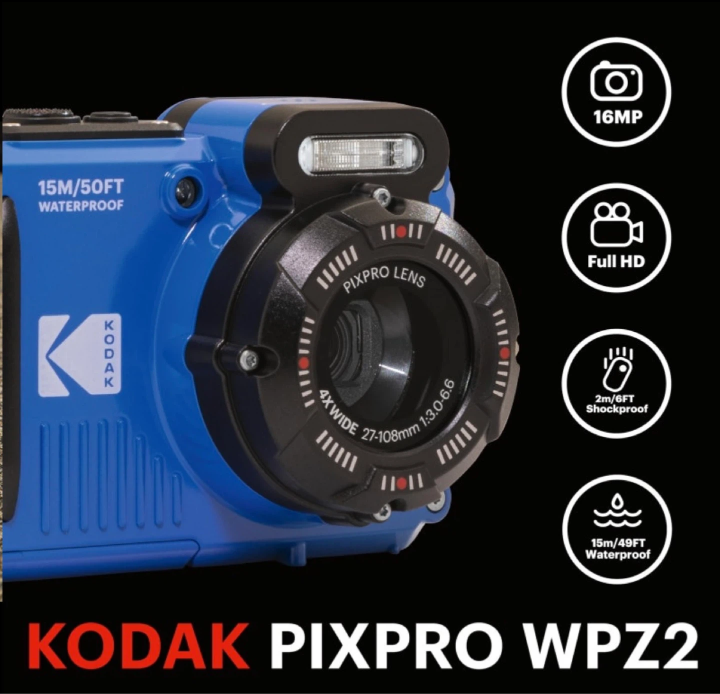 KODAK PIXPRO Rugged Waterproof Shock/Dustproof WiFi Digital Cam - photo 3