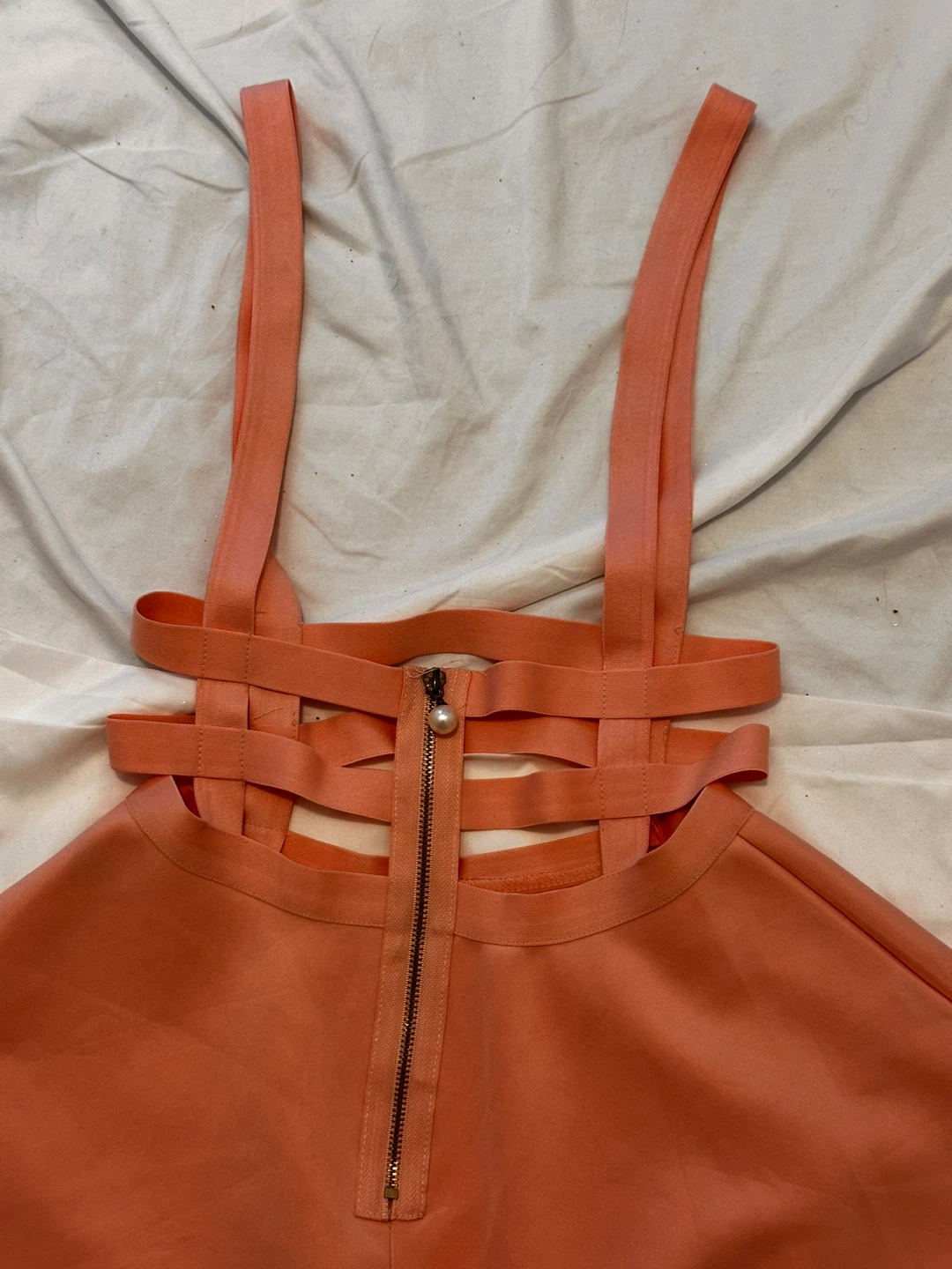Urban Coco Coral Strappy Skater Dress