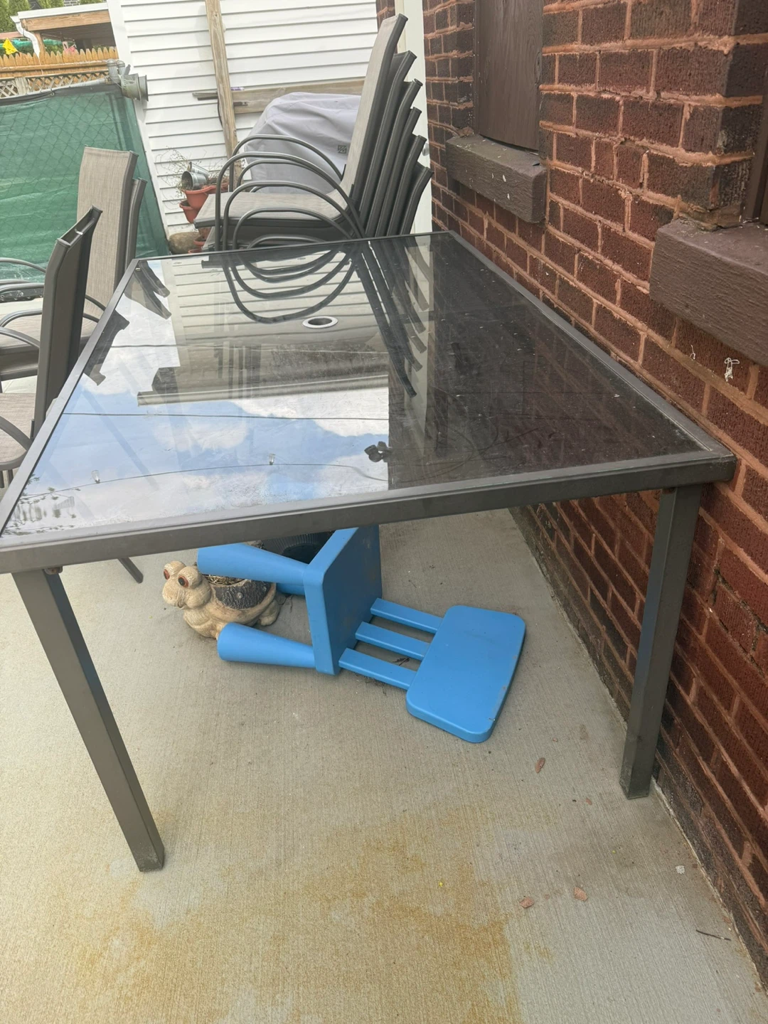 Glass Top Patio Table