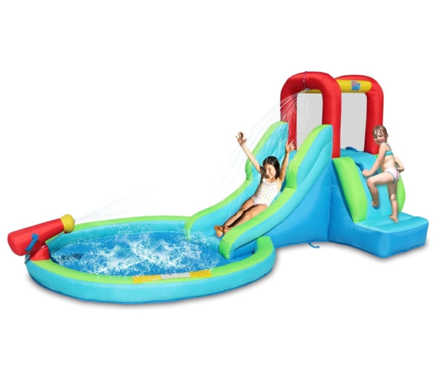 ACTION AIR Inflatable Bounce House w Slide for Wet + Dry