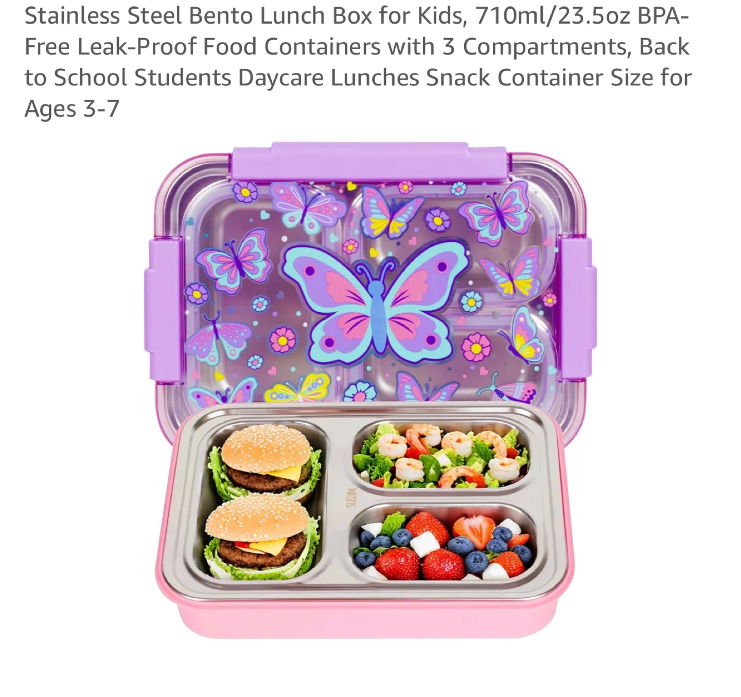 Kids Bento Lunch Box Stainless Steel 710ml - photo 5