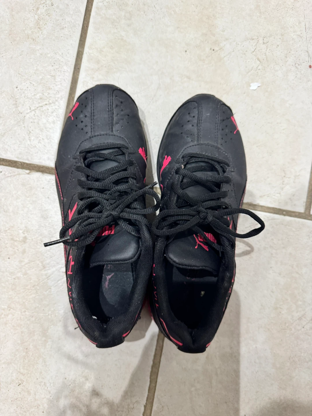 Puma Black & Pink Athletic Shoes