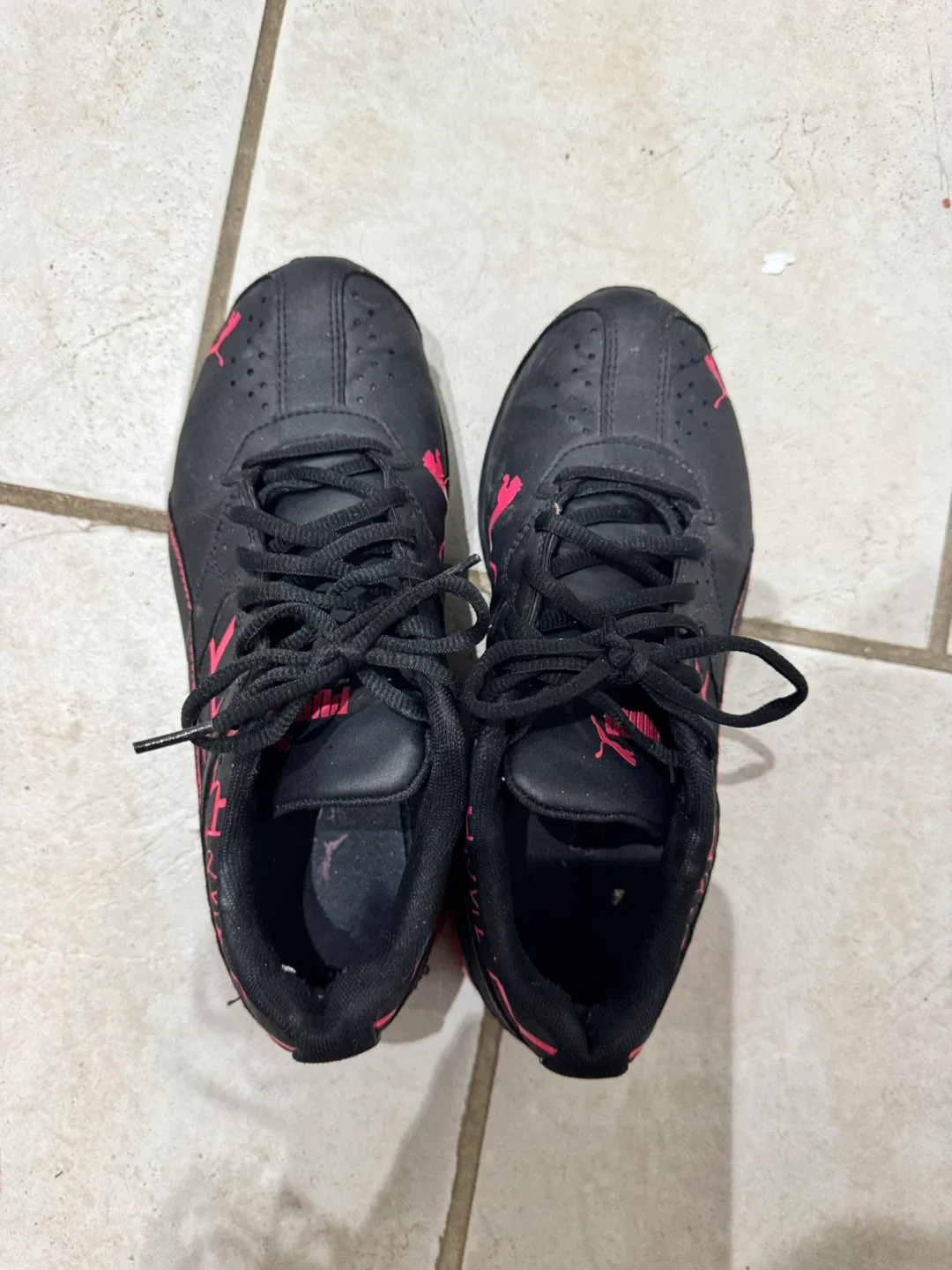 Puma Black & Pink Athletic Shoes