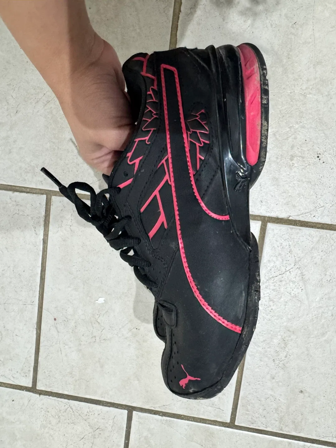 Puma Black & Pink Athletic Shoes - photo 2