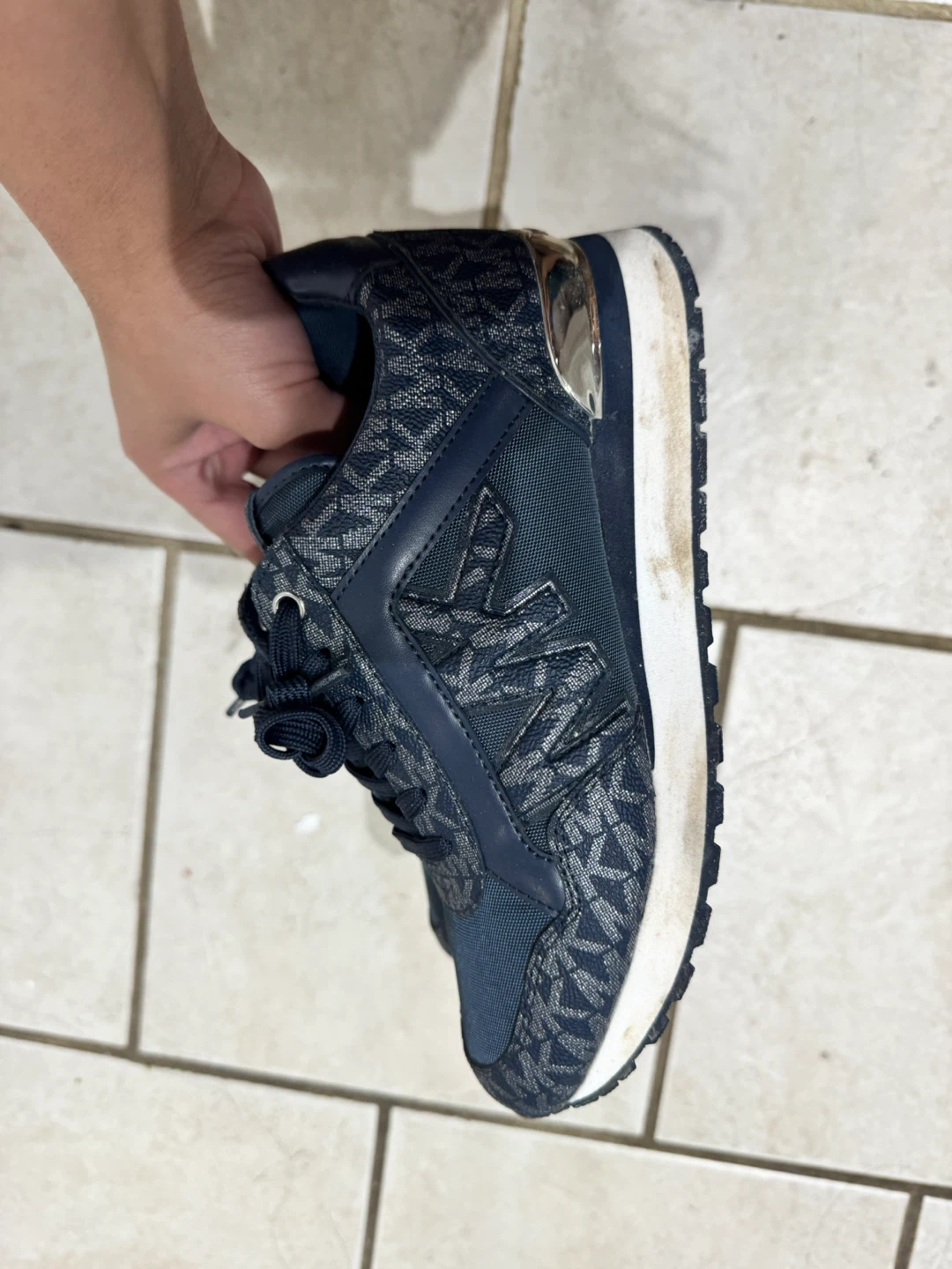 Michael Kors Navy MK Logo Sneakers - photo 2