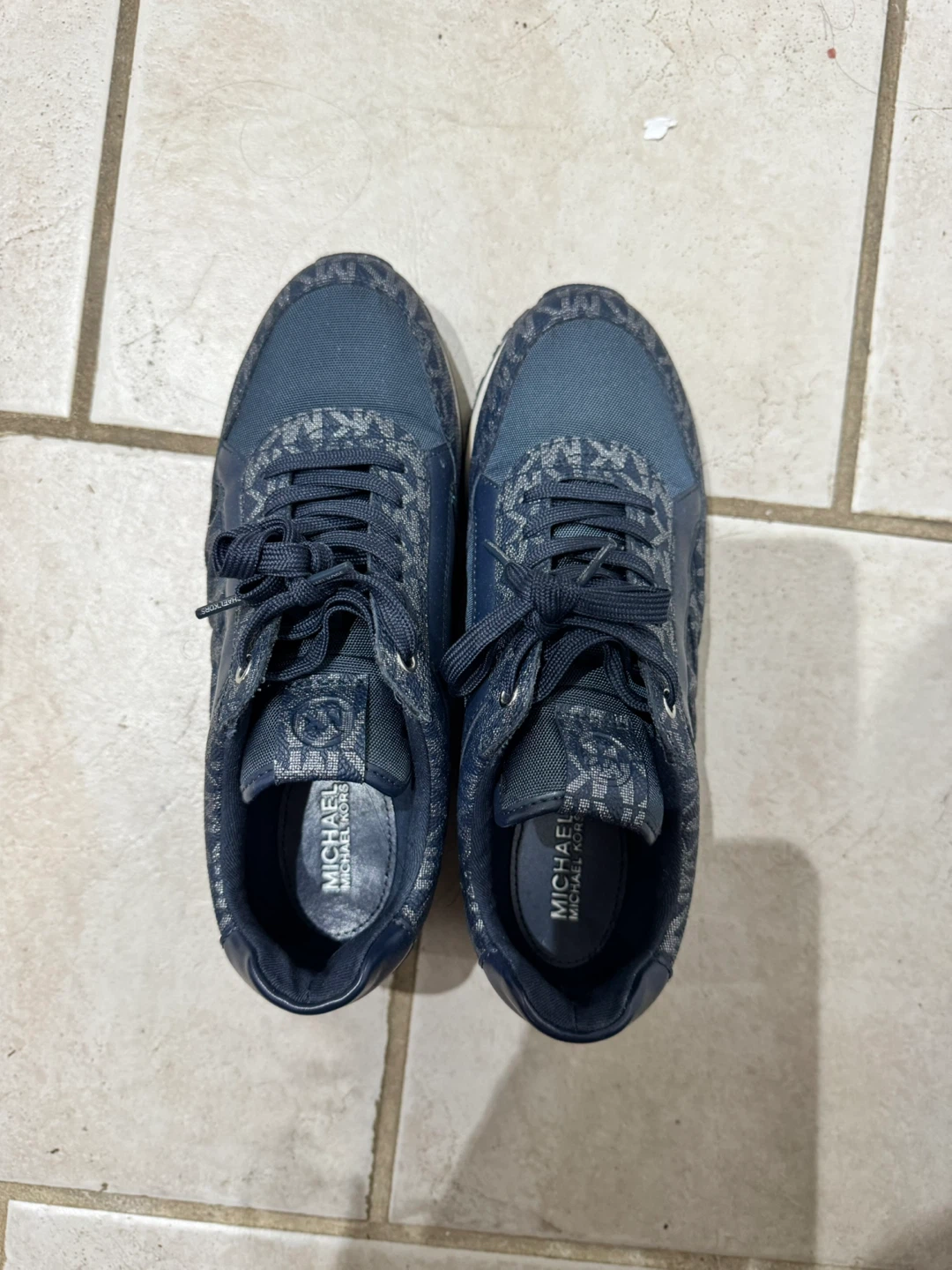 Michael Kors Navy MK Logo Sneakers