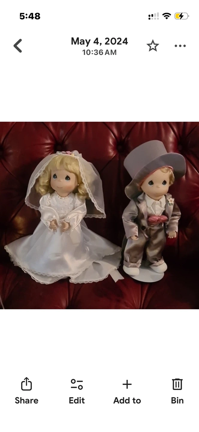 Precious Moments Bride and Groom Figurines