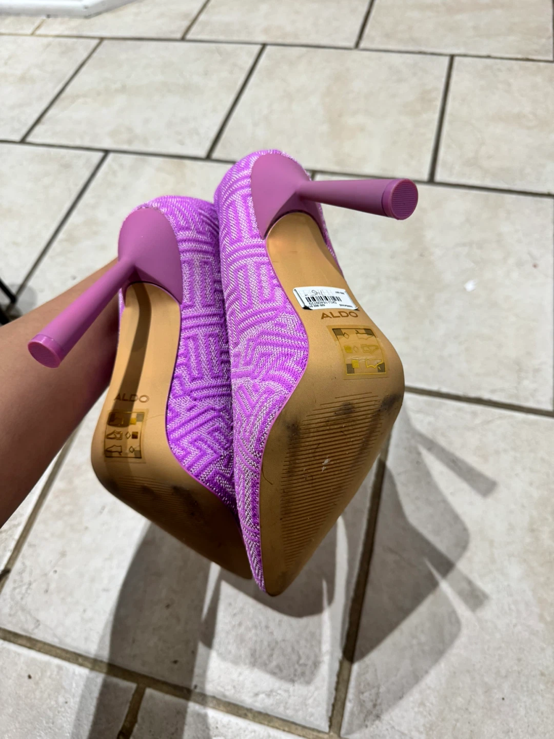 ALDO Purple Knit Pointed Toe Stiletto Heels - photo 2