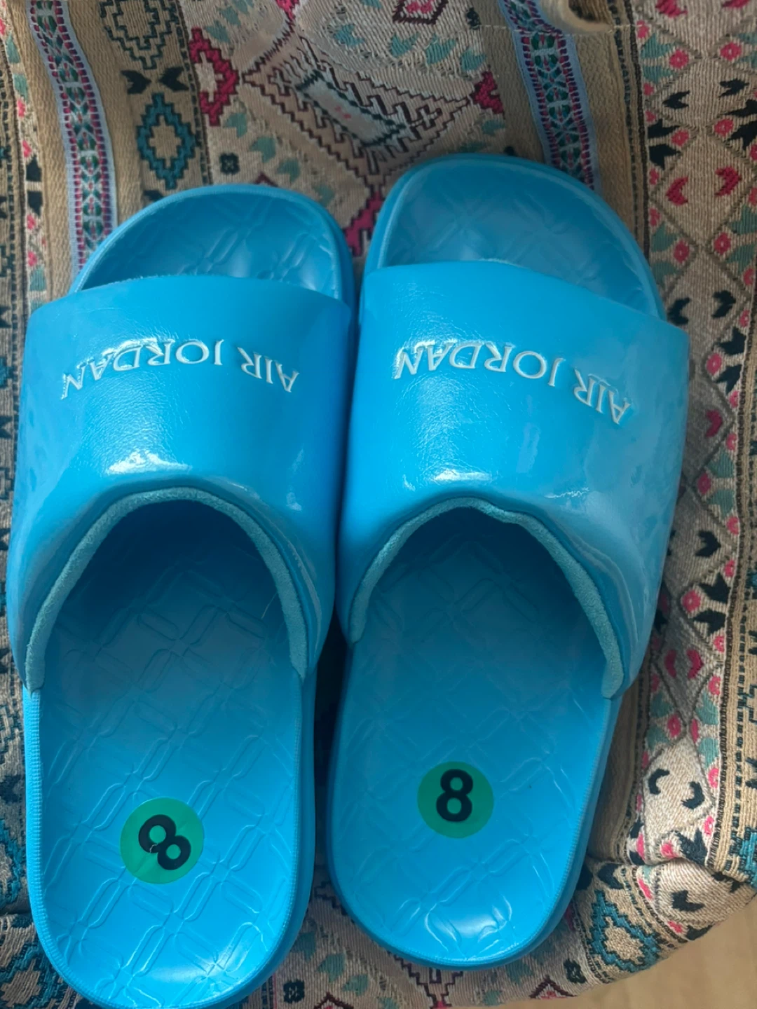Air Jordan Slides - Blue, Size 8