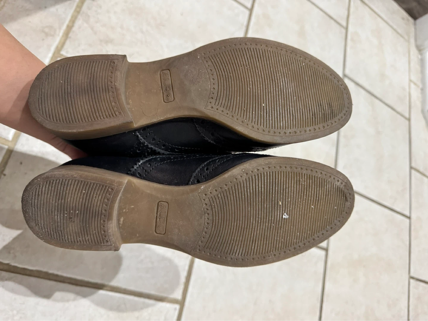 ALDO Black Leather Wingtip Oxfords - photo 2