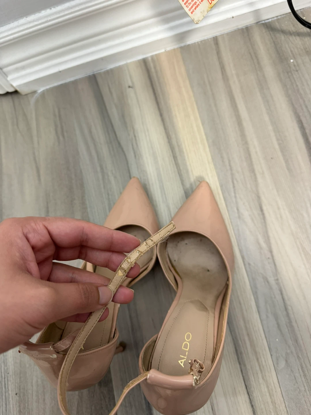 ALDO Pink Patent Heels with Ankle Strap - photo 4