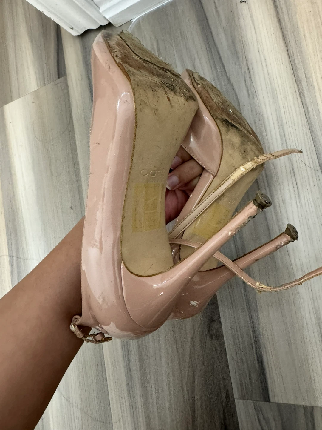 ALDO Pink Patent Heels with Ankle Strap - photo 2