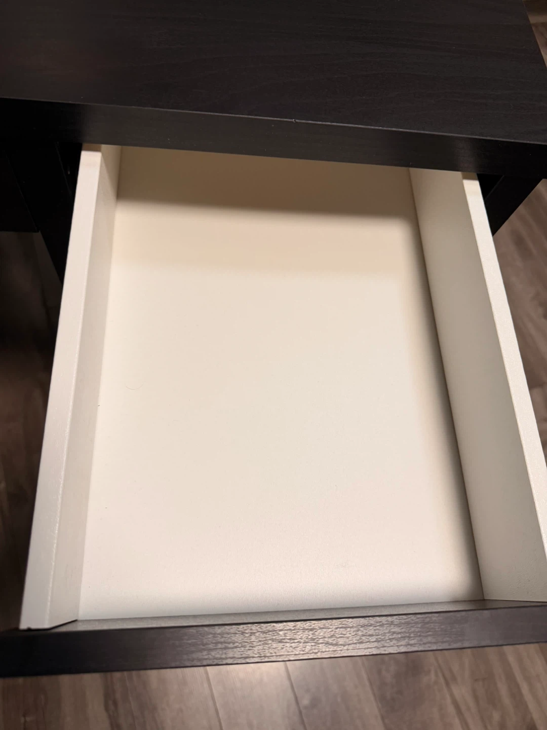 Dark Brown Desk with Drawer and Cabinet - photo 5