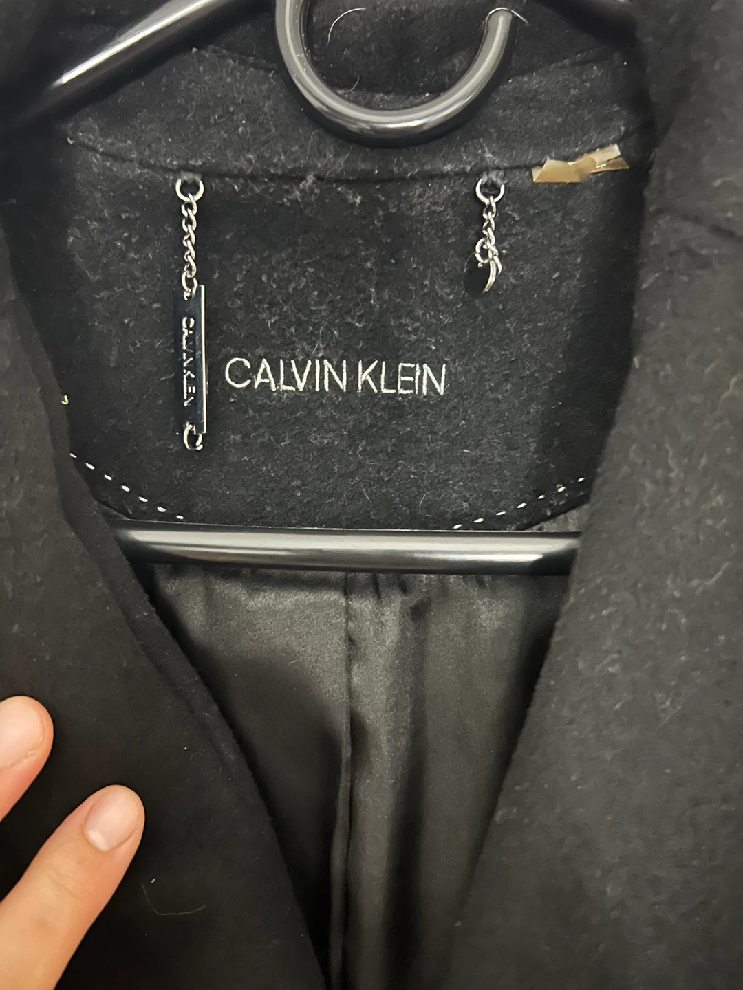 Calvin Klein Black Precious Fiber Blend Coat - photo 2