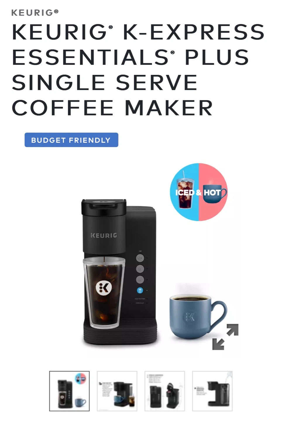 Keurig K-Express Essentials Plus Single Serve Coffee Maker - photo 5