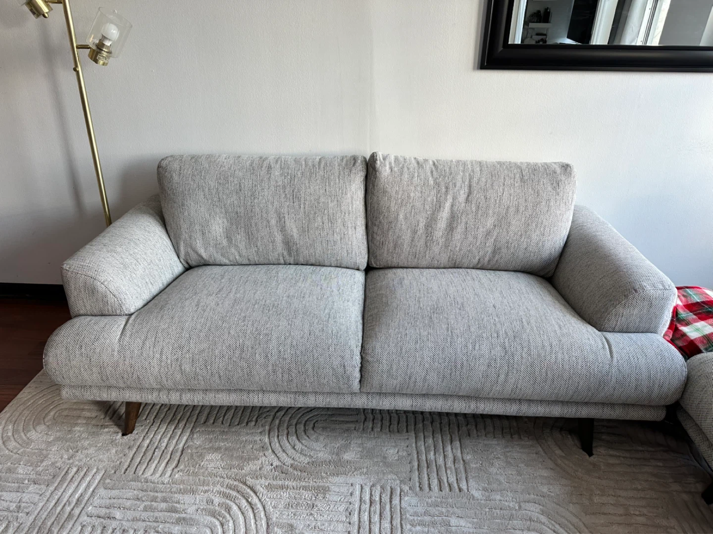 Light Gray Two-Seater Sofa - photo 2