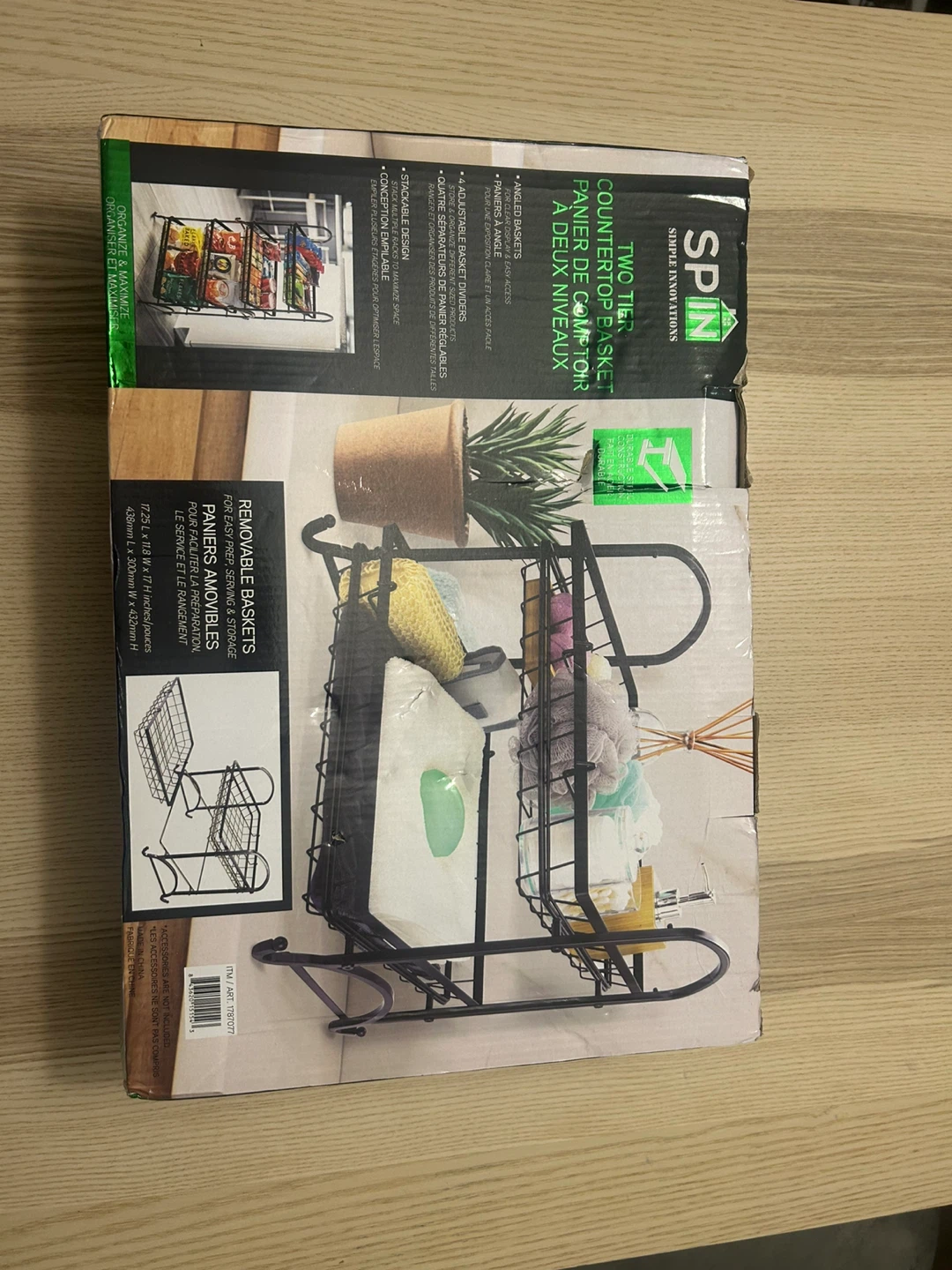 SPIN Two Tier Countertop Basket