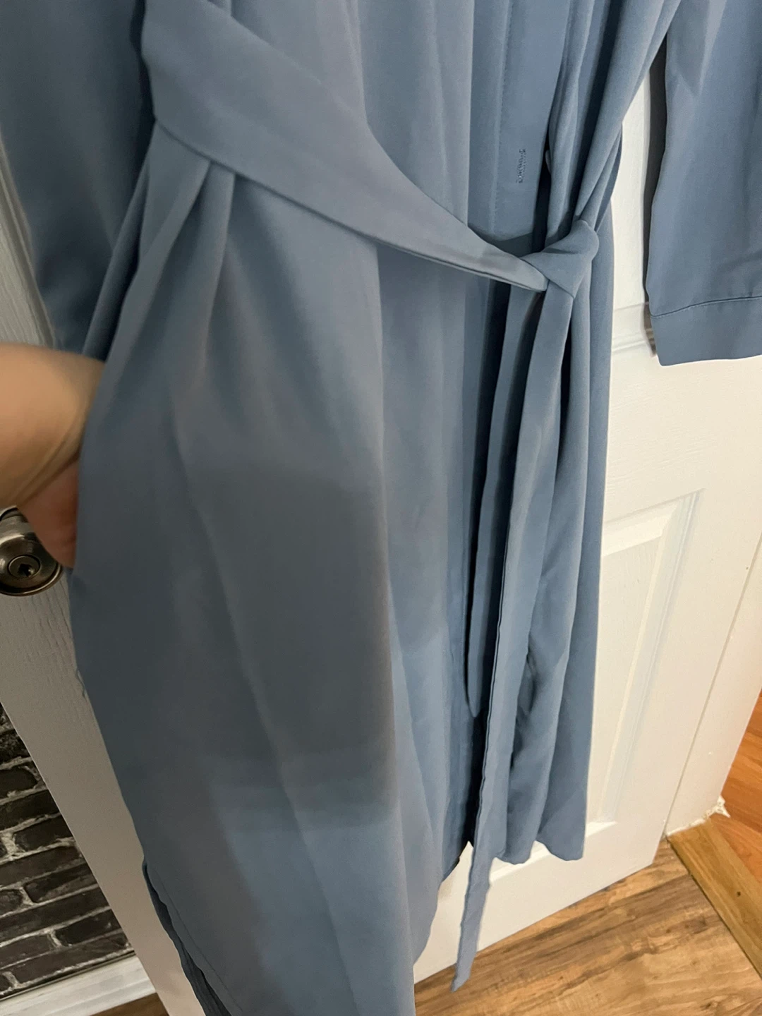 Blue Polyester Midi Dress - Size XL - photo 4