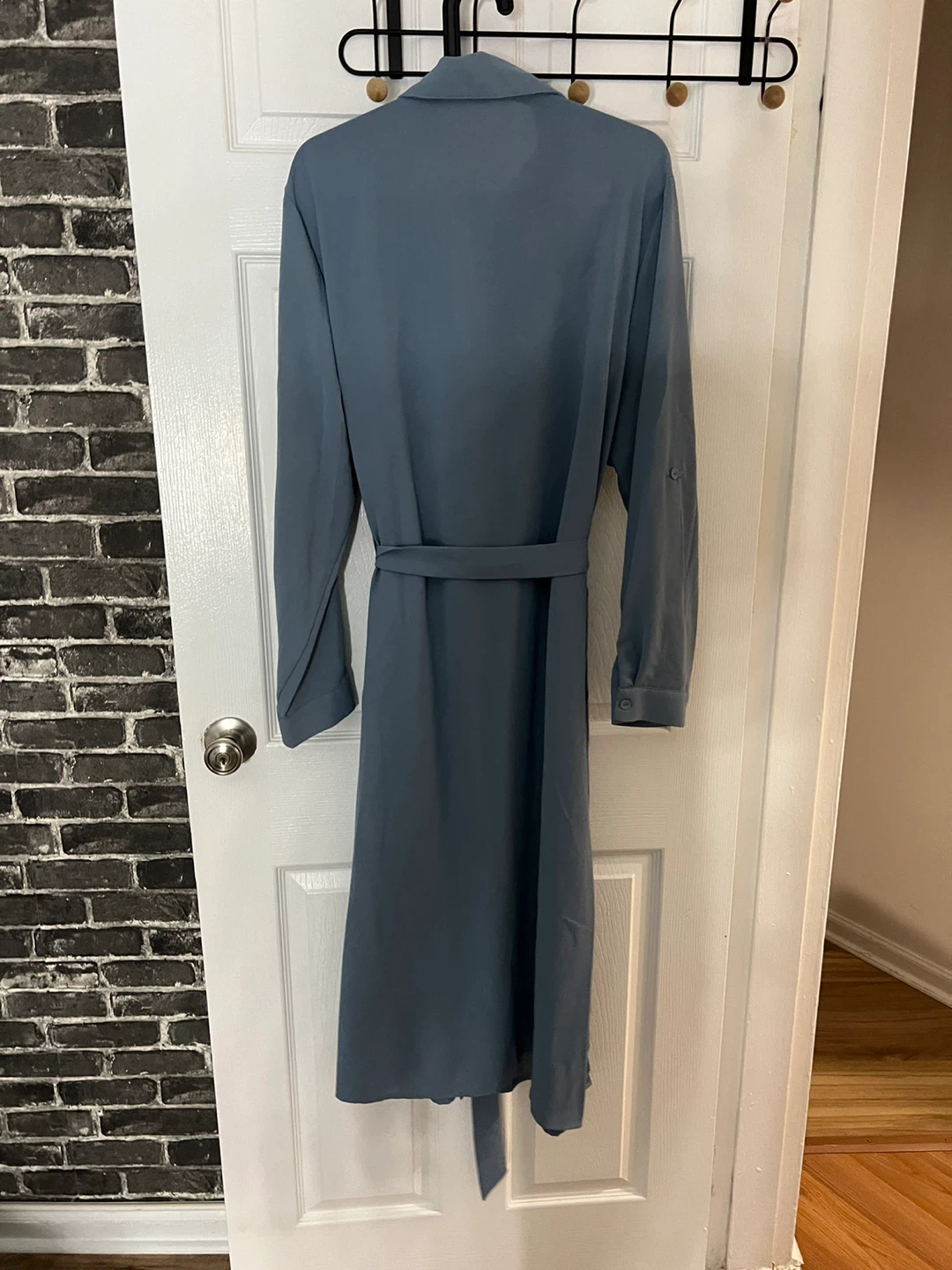 Blue Polyester Midi Dress - Size XL - photo 2
