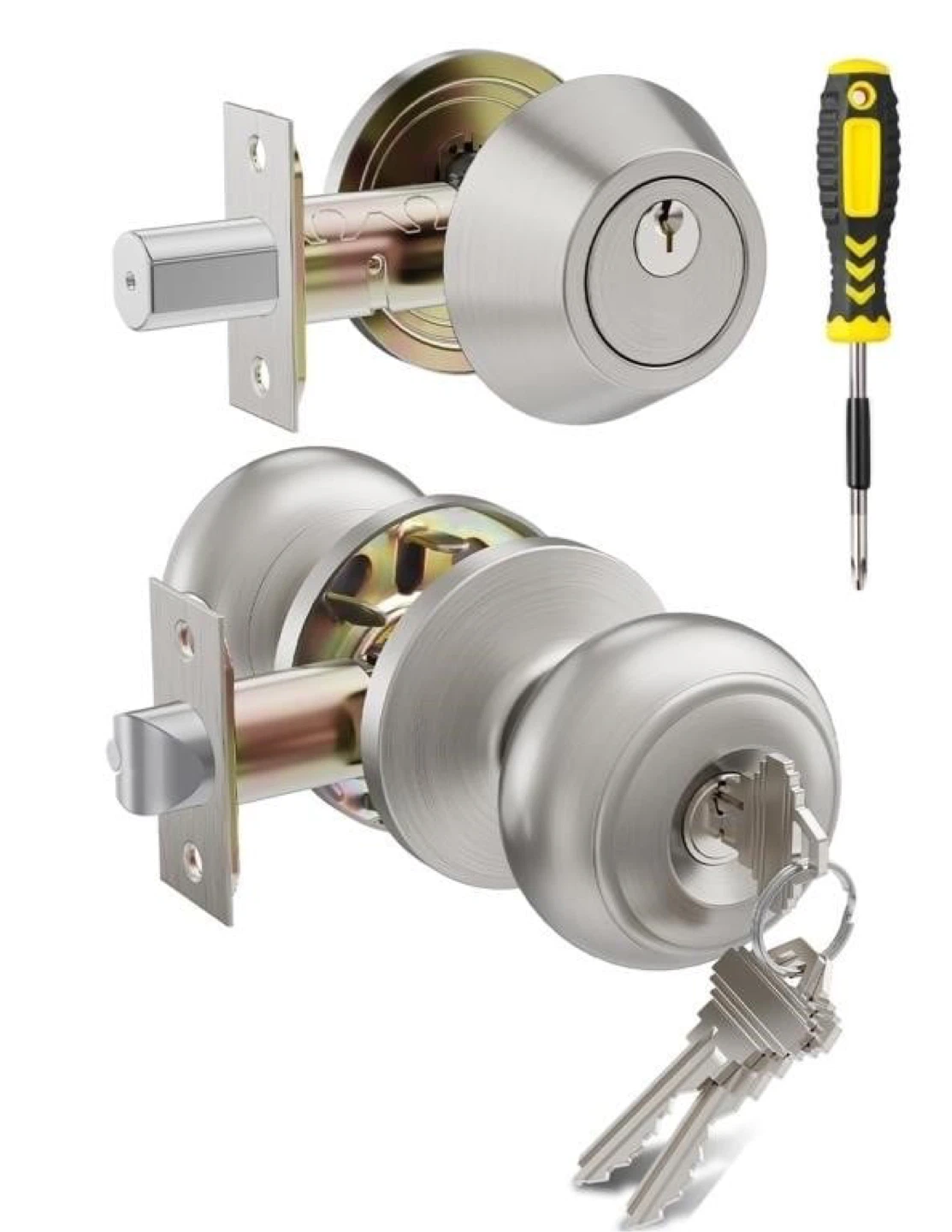 Door Lock Set with Keys in Box