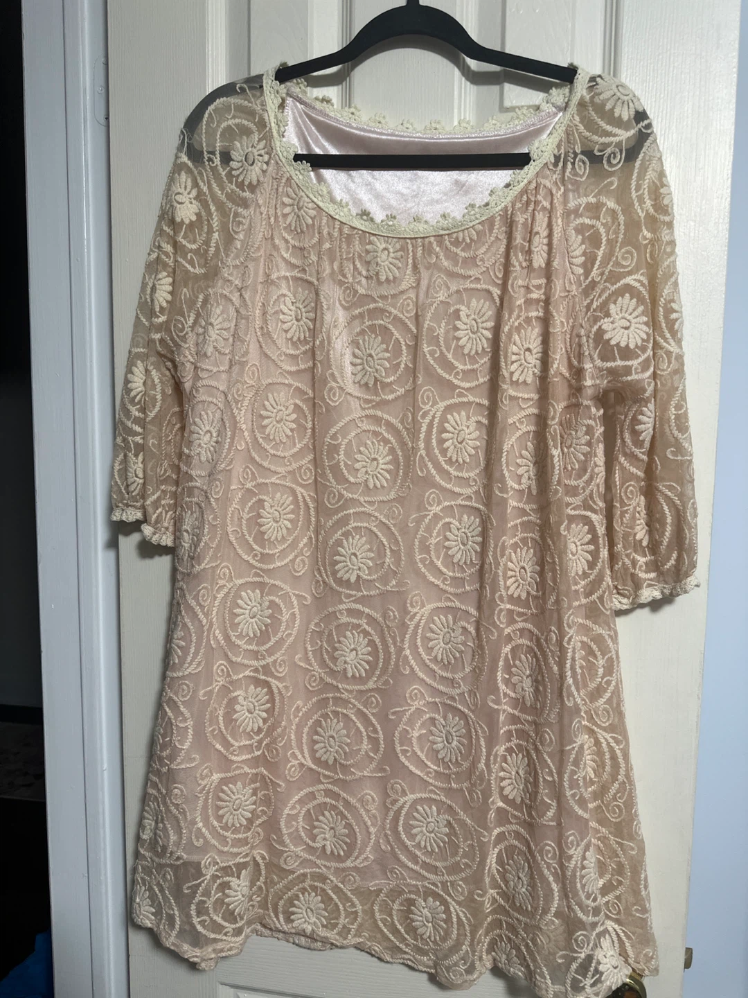 Lace Overlay Dress