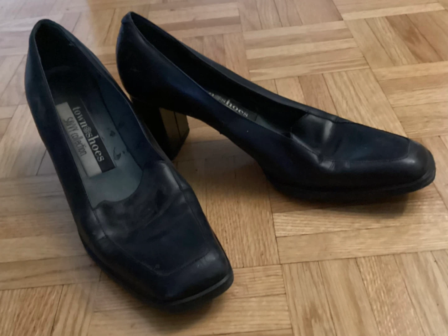 Black Leather Loafer Heels collection - photo 3