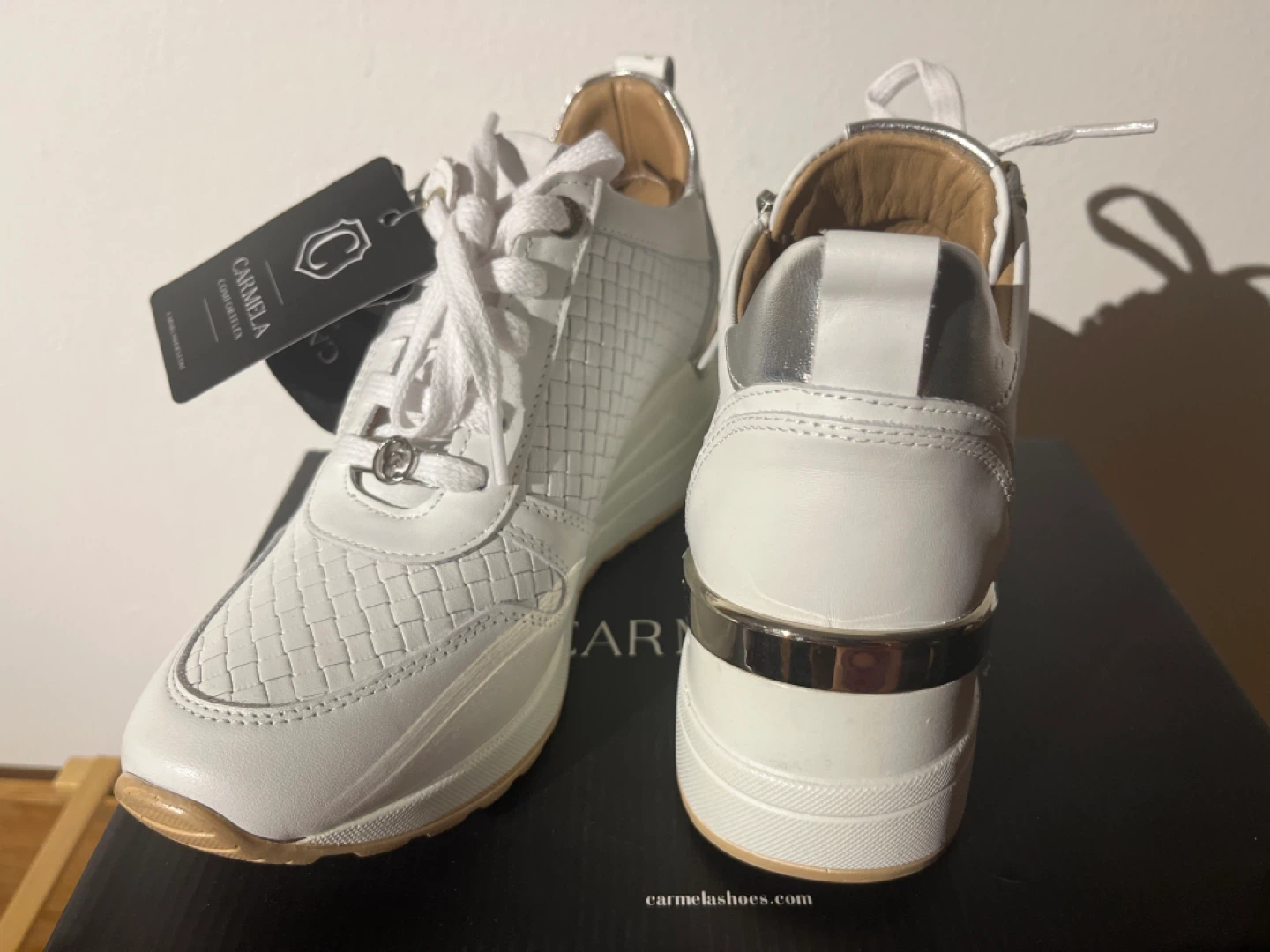 Carmela Comfortflex White Wedge Sneakers - photo 2