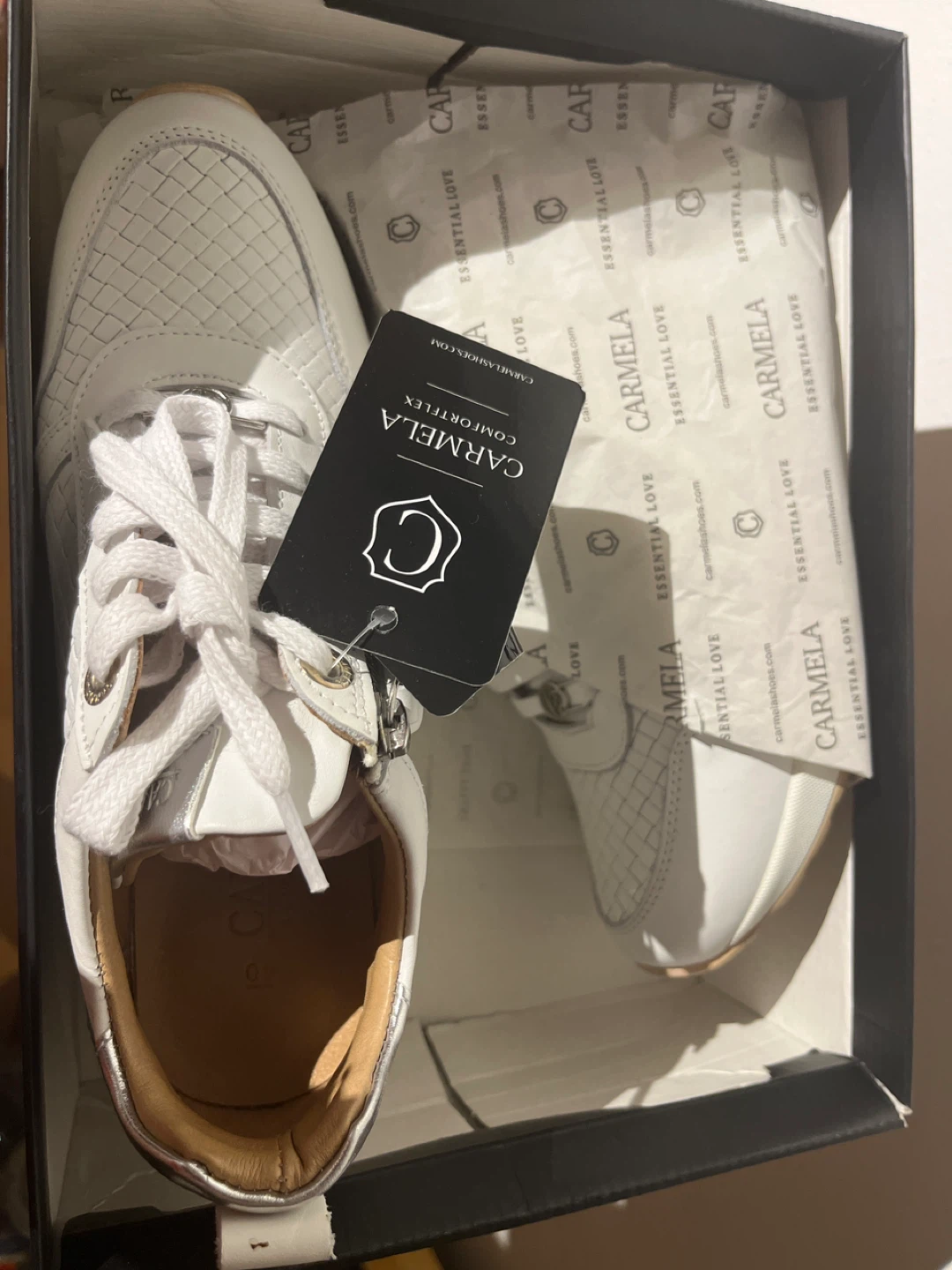 Carmela Comfortflex White Wedge Sneakers