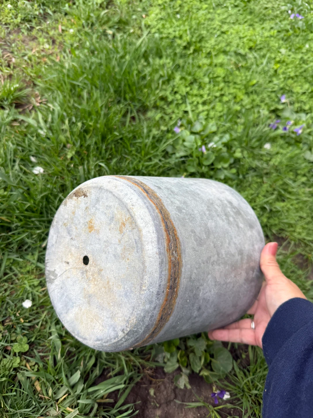 Galvanized Metal Planter Pot - photo 2