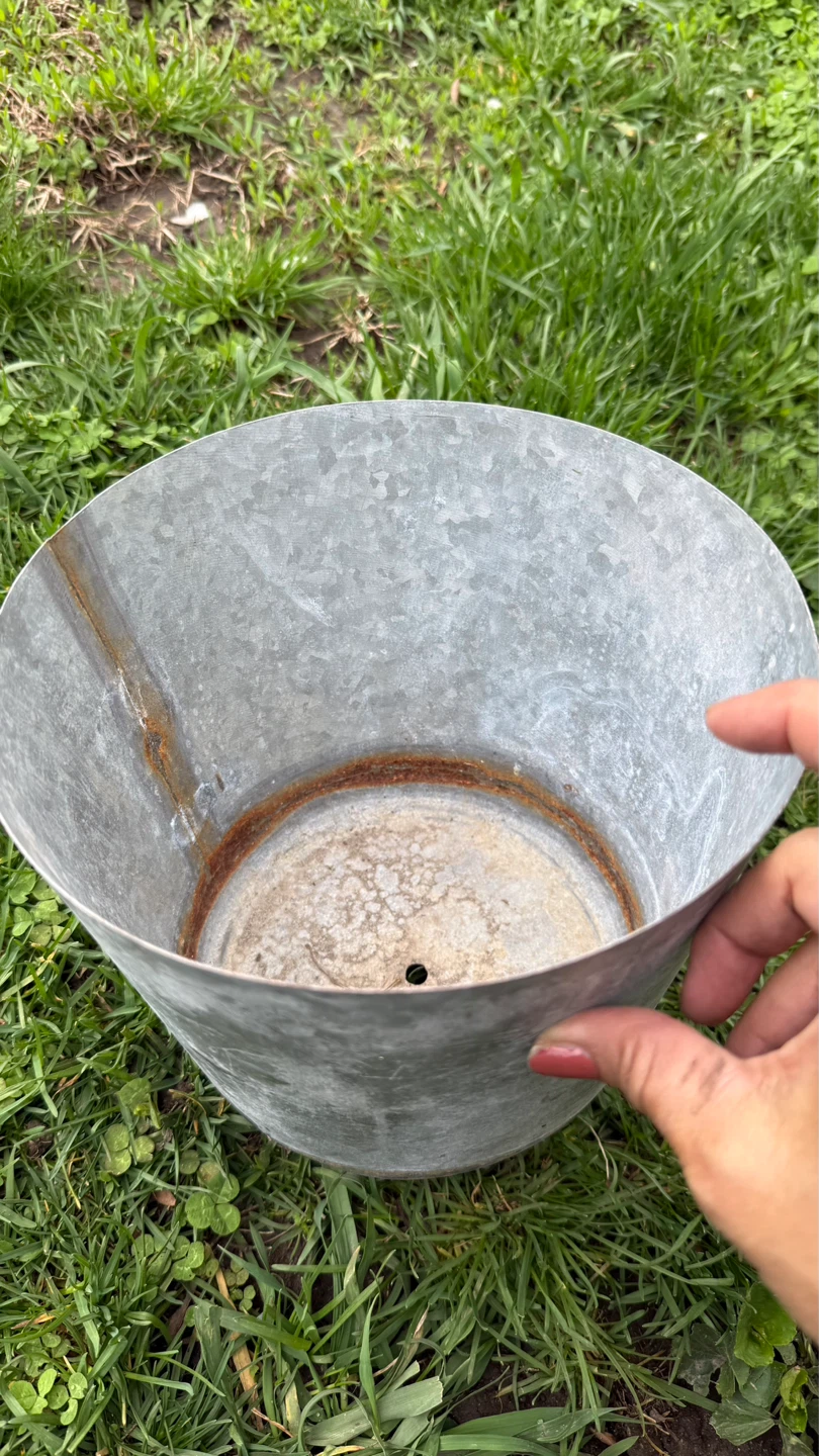 Galvanized Metal Planter Pot - photo 4