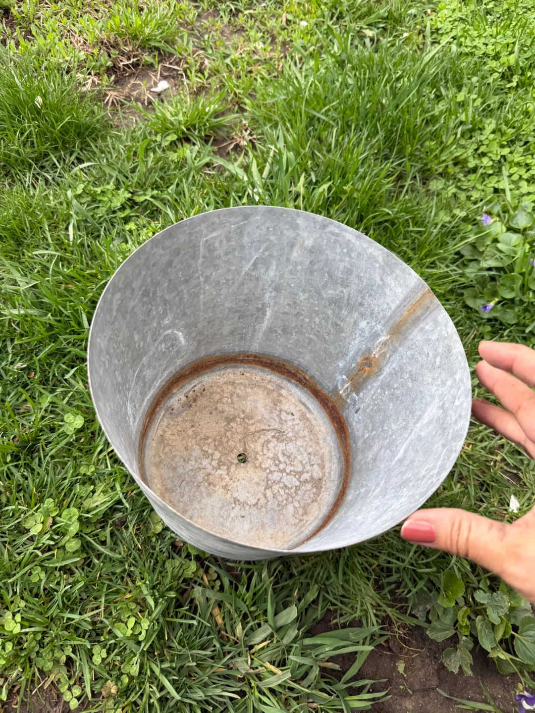 Galvanized Metal Planter Pot - photo 3