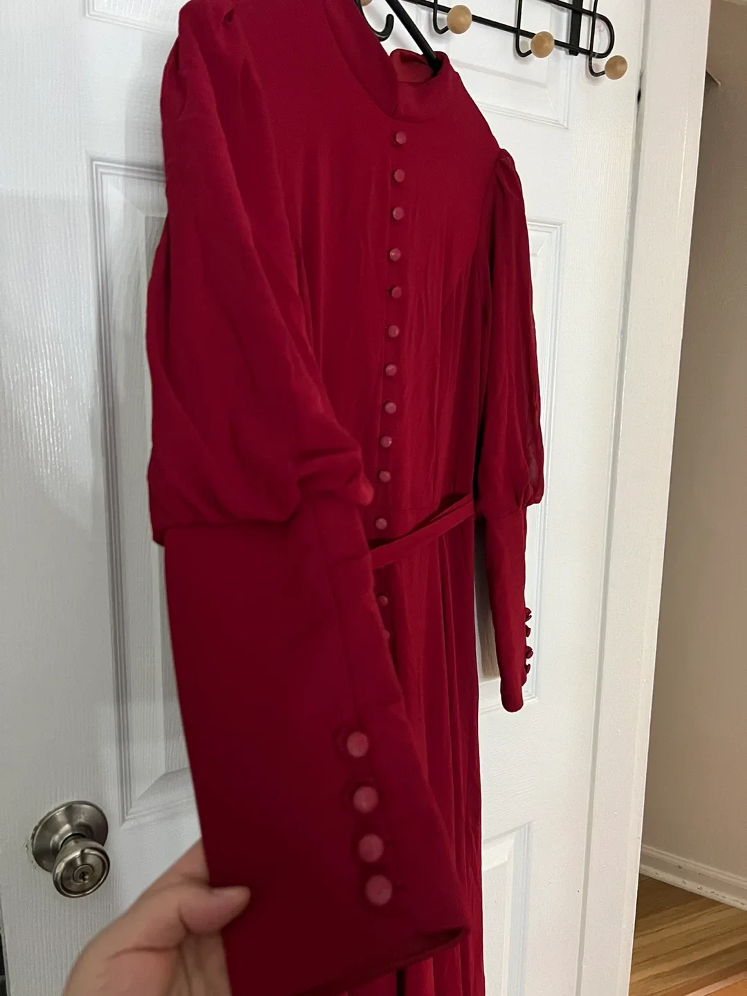 Neva Style Red Button-Front Maxi Dress Size 42 - photo 4
