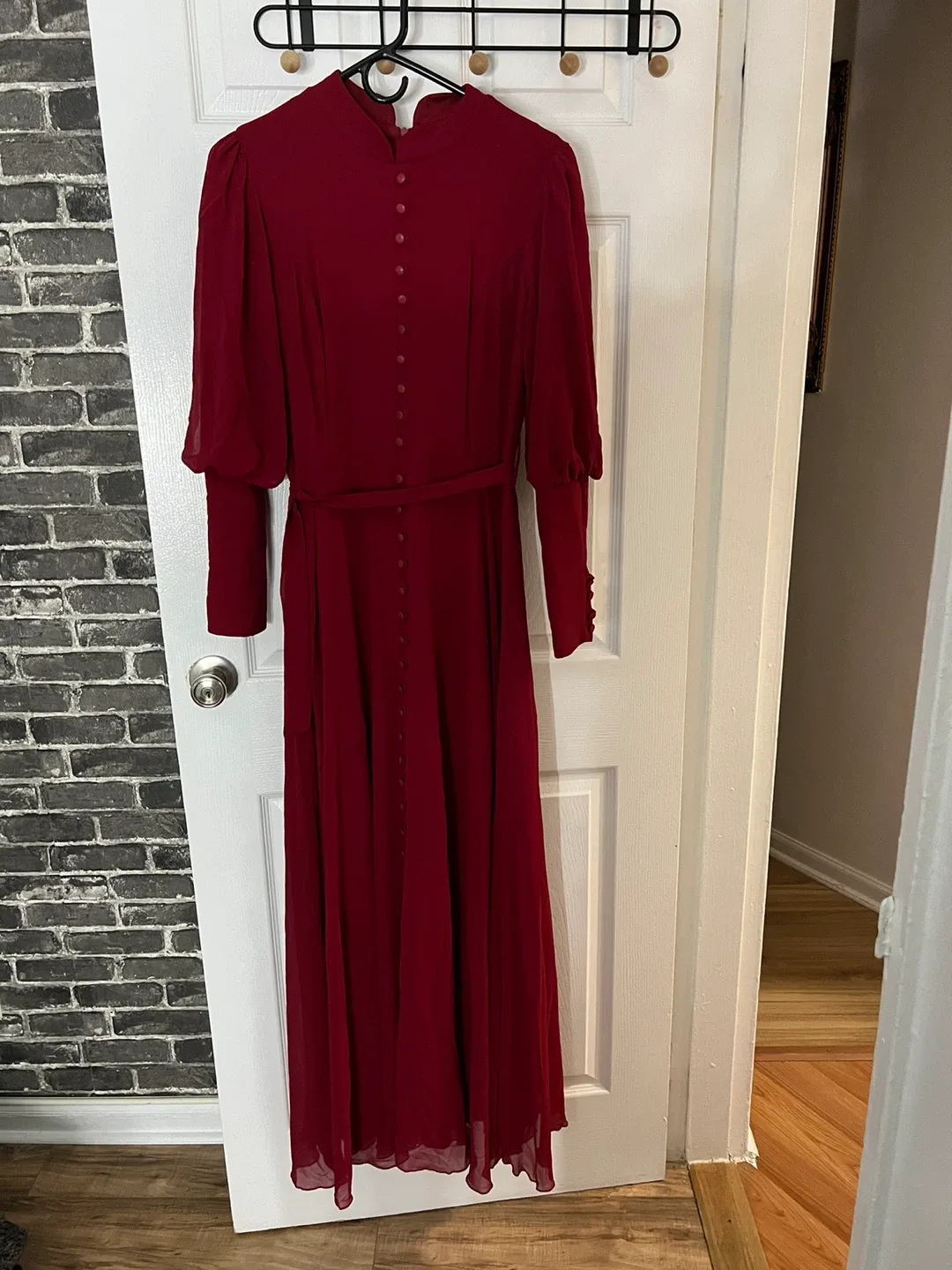 Neva Style Red Button-Front Maxi Dress Size 42