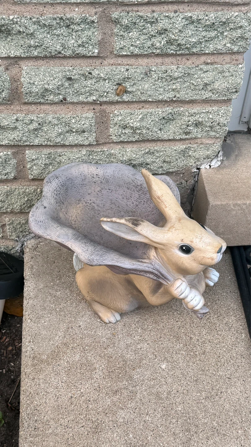 Garden Resin Bunny  statue bird feeder  check more photos