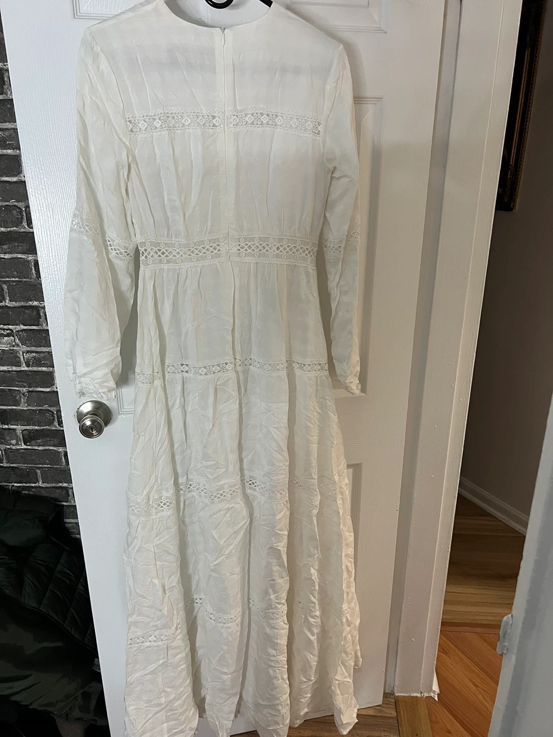 Annah Hariri White Lace Maxi Dress US 6