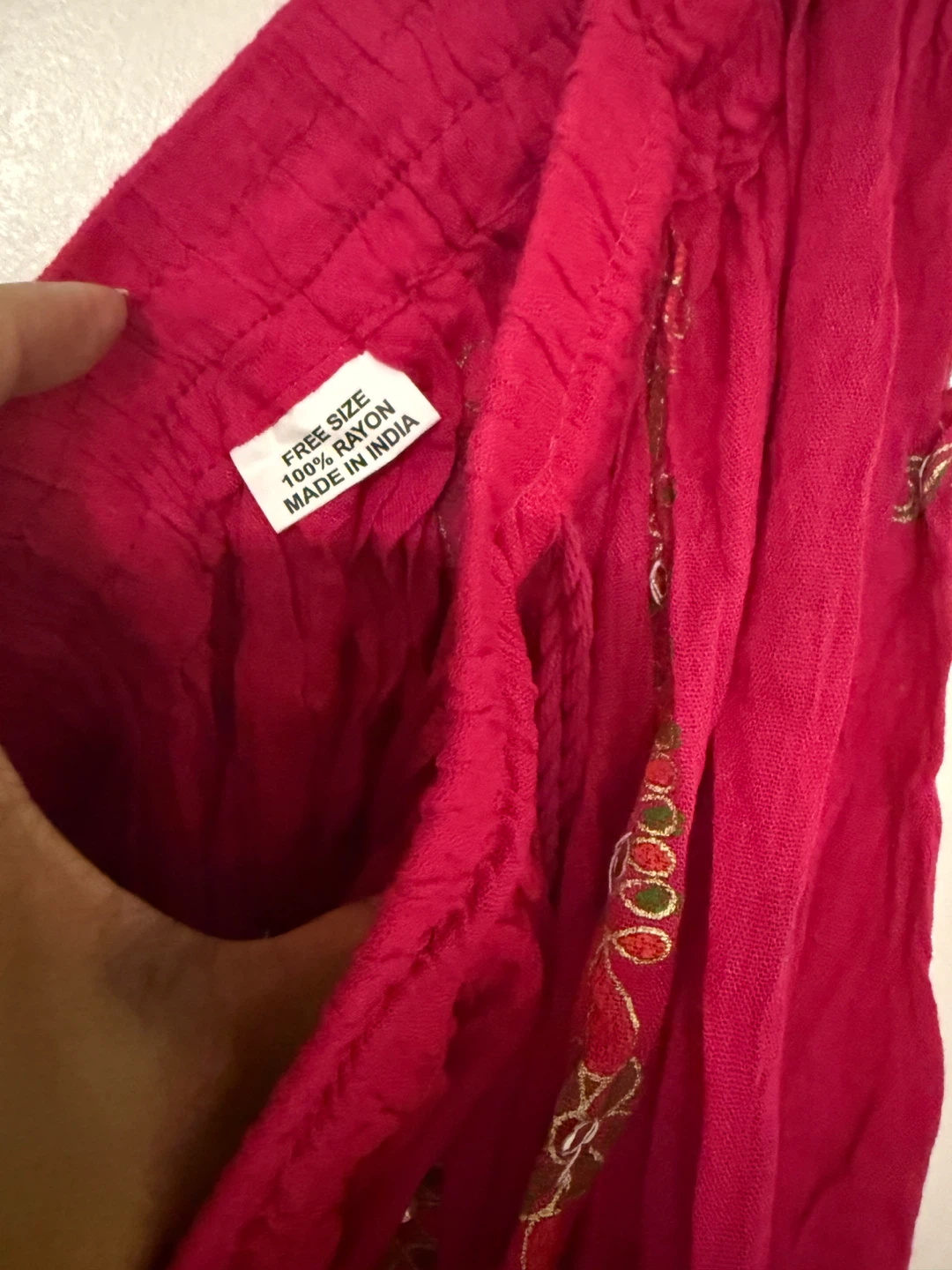 Free Size Pink Rayon Maxi Skirt - photo 3