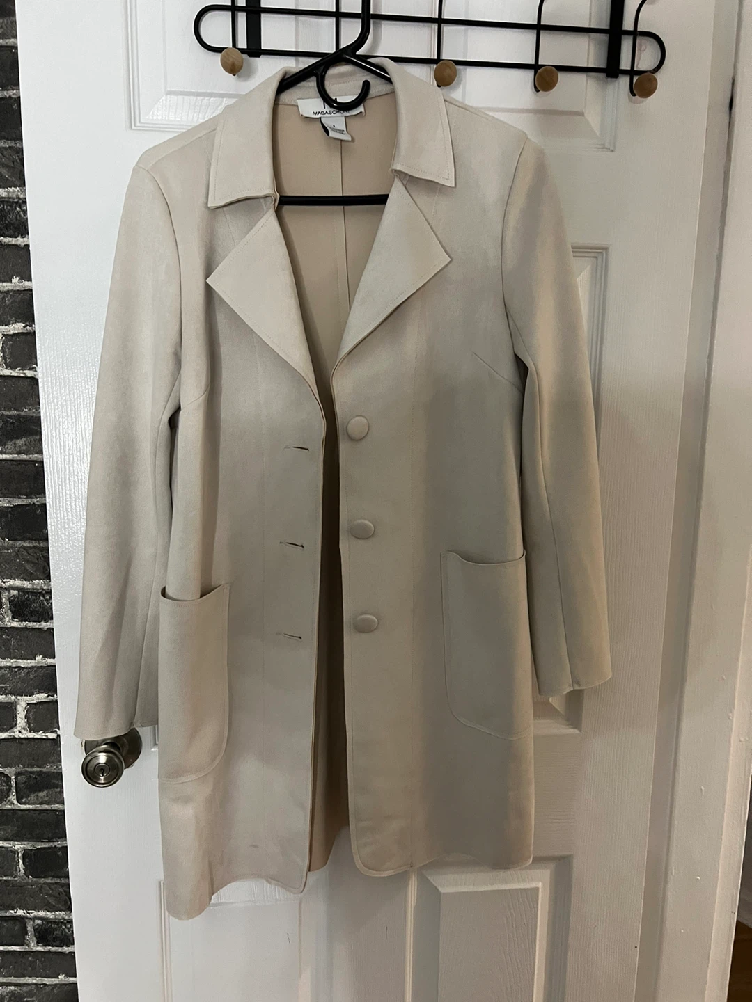 MAGASCHONI Women's Beige Blazer Jacket - Size S