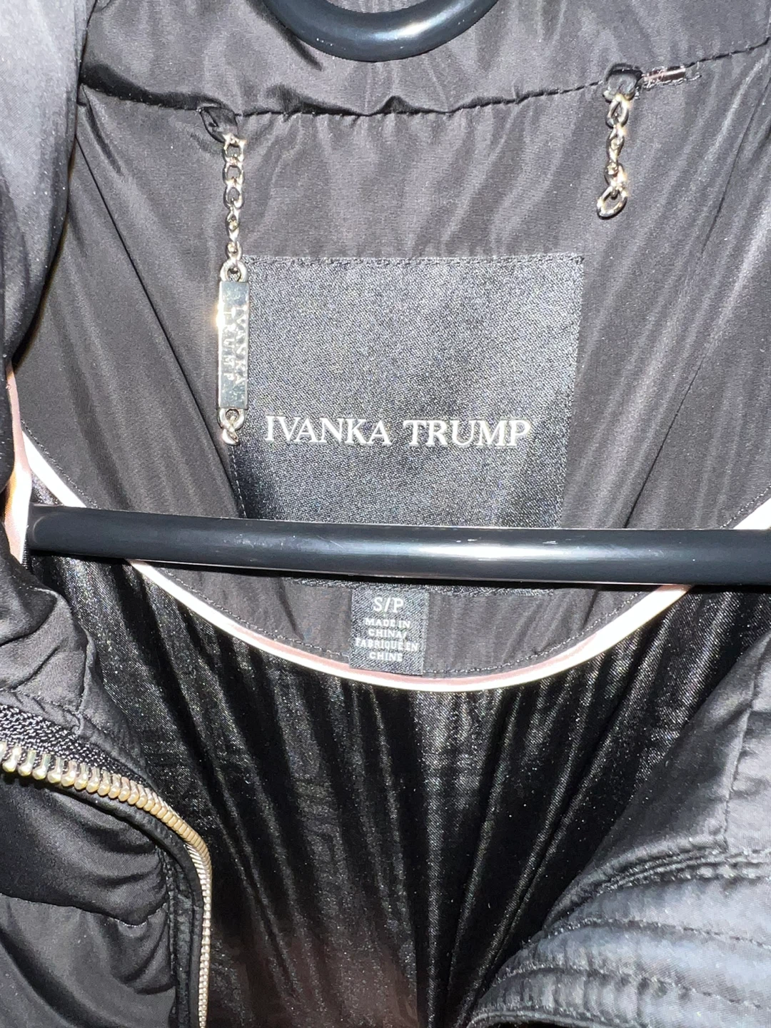 Ivanka Trump Black Faux Fur Hooded Puffer Coat - Size S/P - photo 5