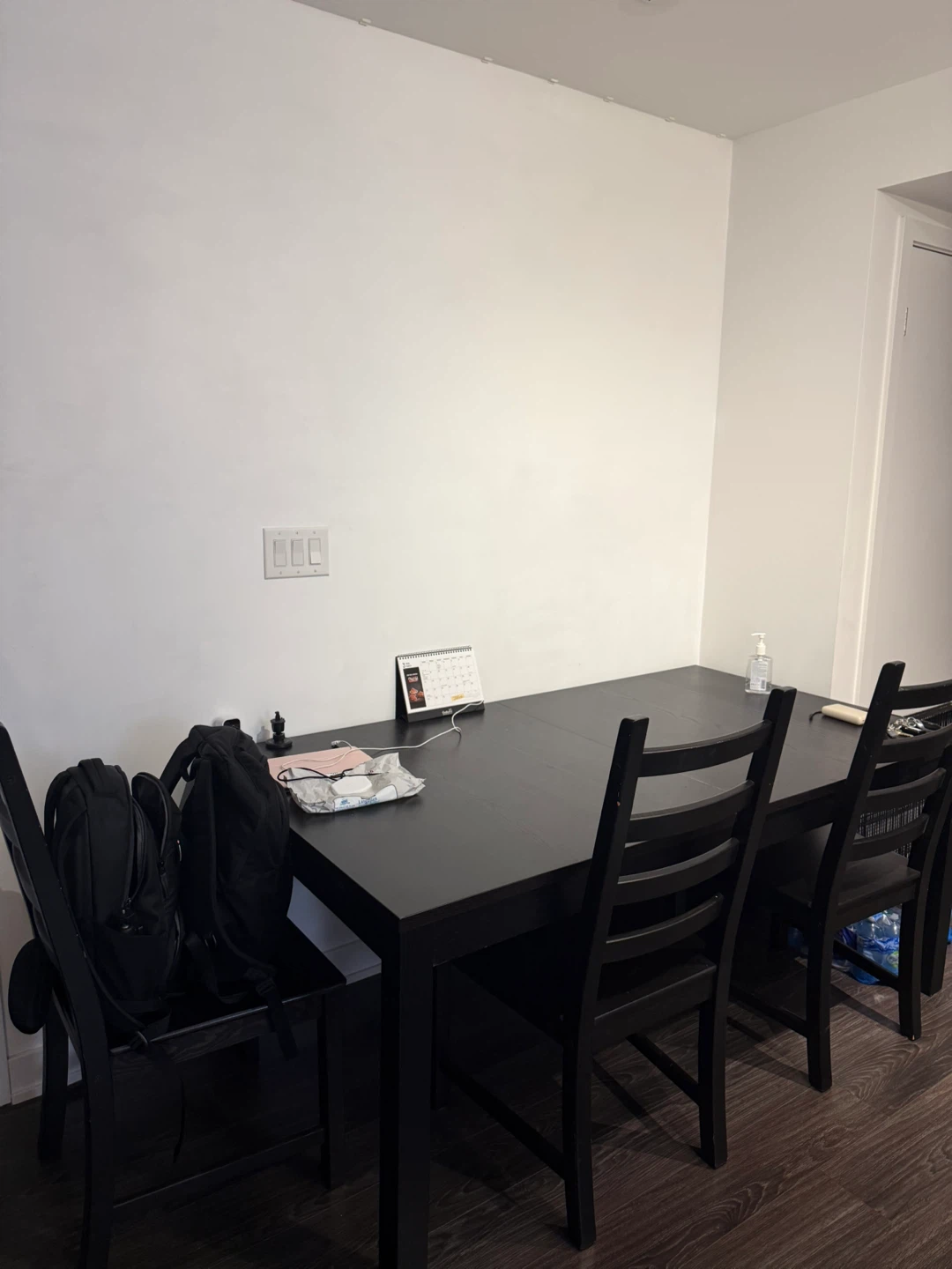 Black Dining Table with 3 Chairs - photo 2