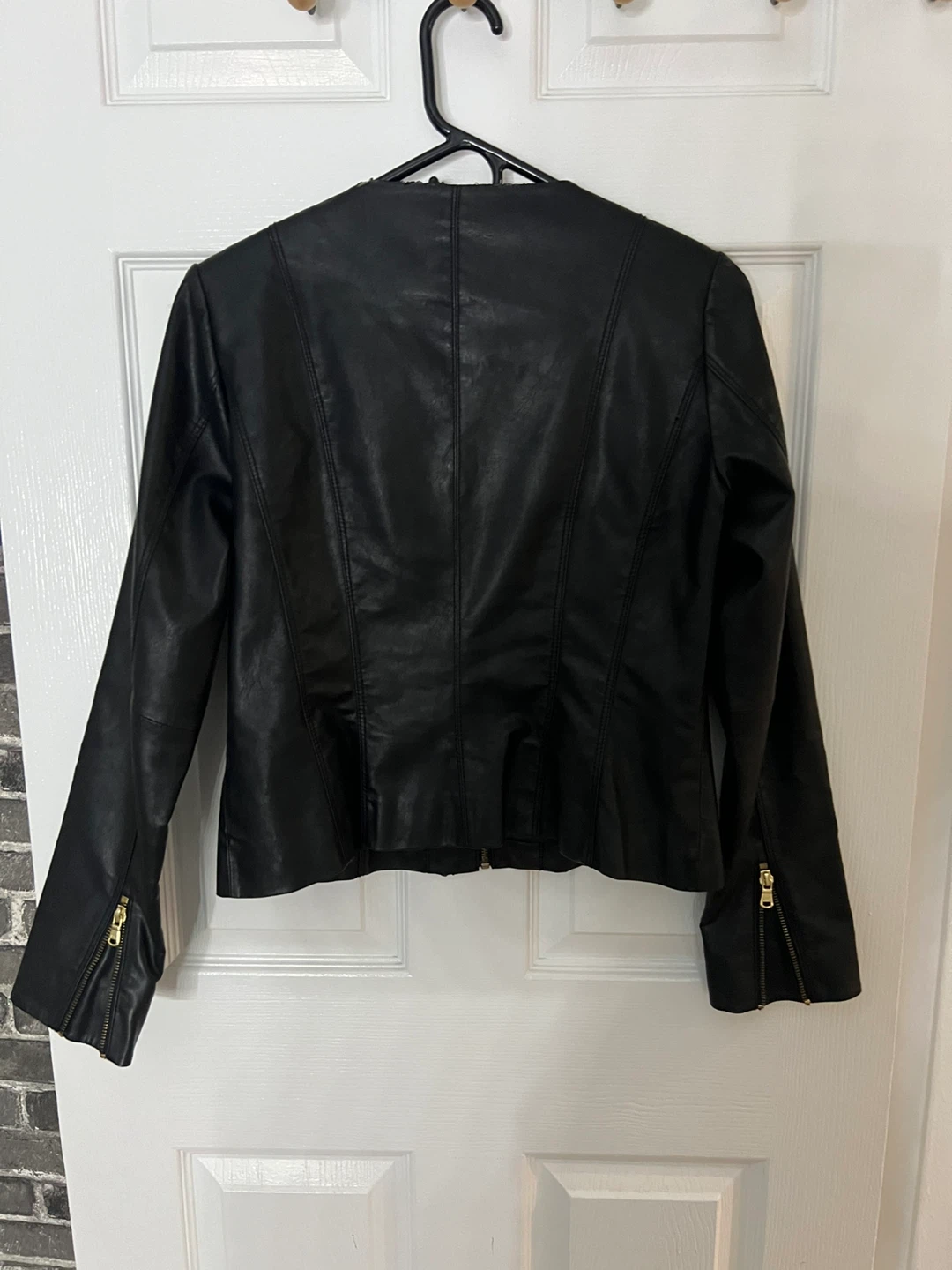 Donna Karan New York Black Leather Jacket - Size M - photo 3