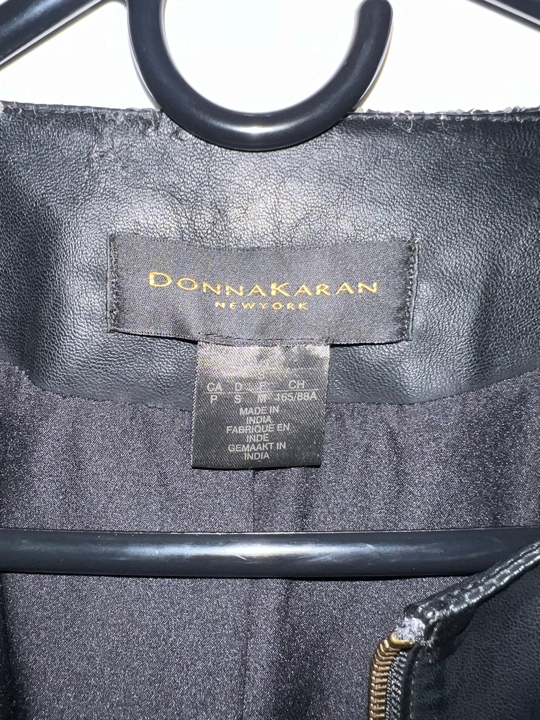 Donna Karan New York Black Leather Jacket - Size M - photo 5