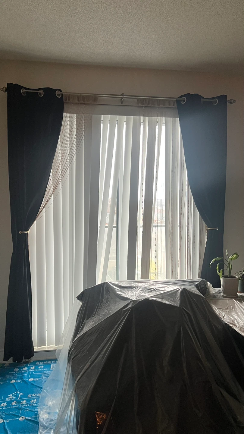 Black Curtains with Decorative String Detail - photo 5
