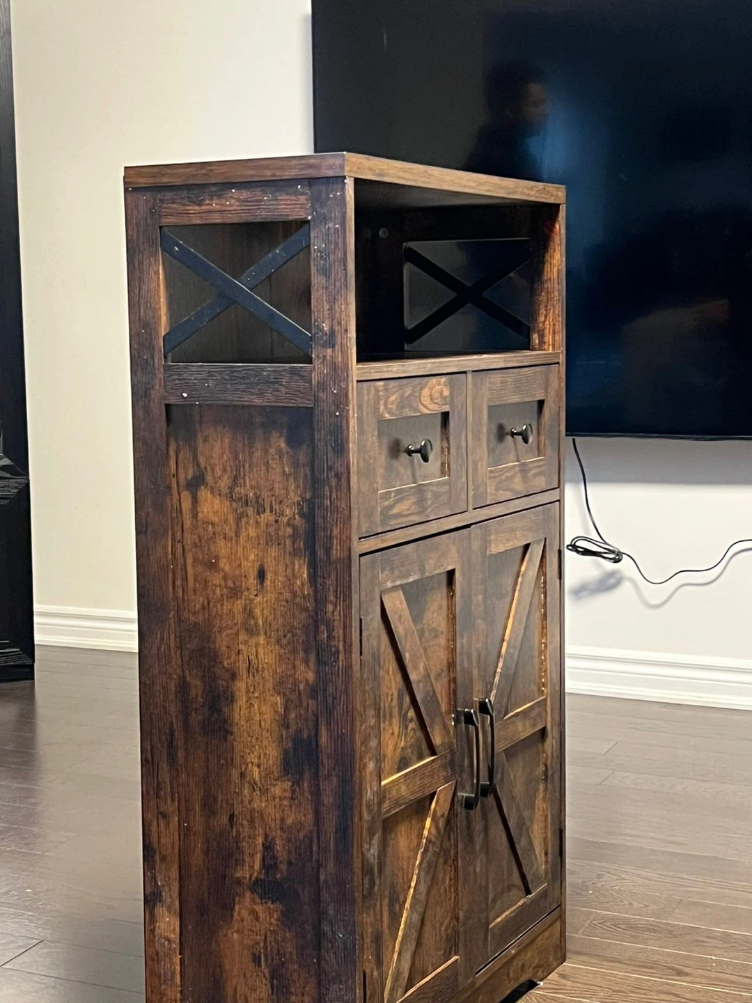 Rustic Farmhouse Style Cabinet with Doors and Drawers - photo 3