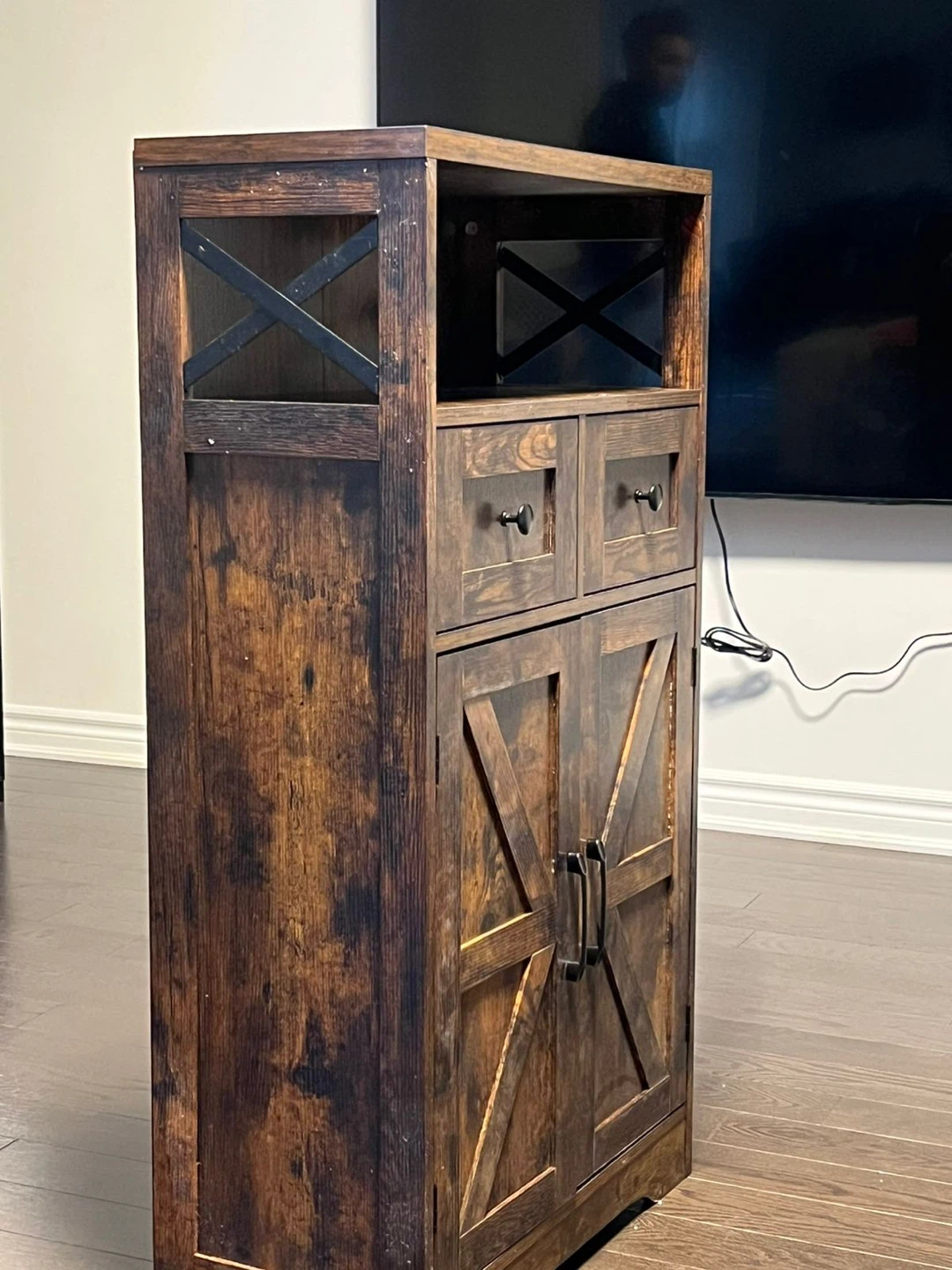 Rustic Farmhouse Style Cabinet with Doors and Drawers - photo 2