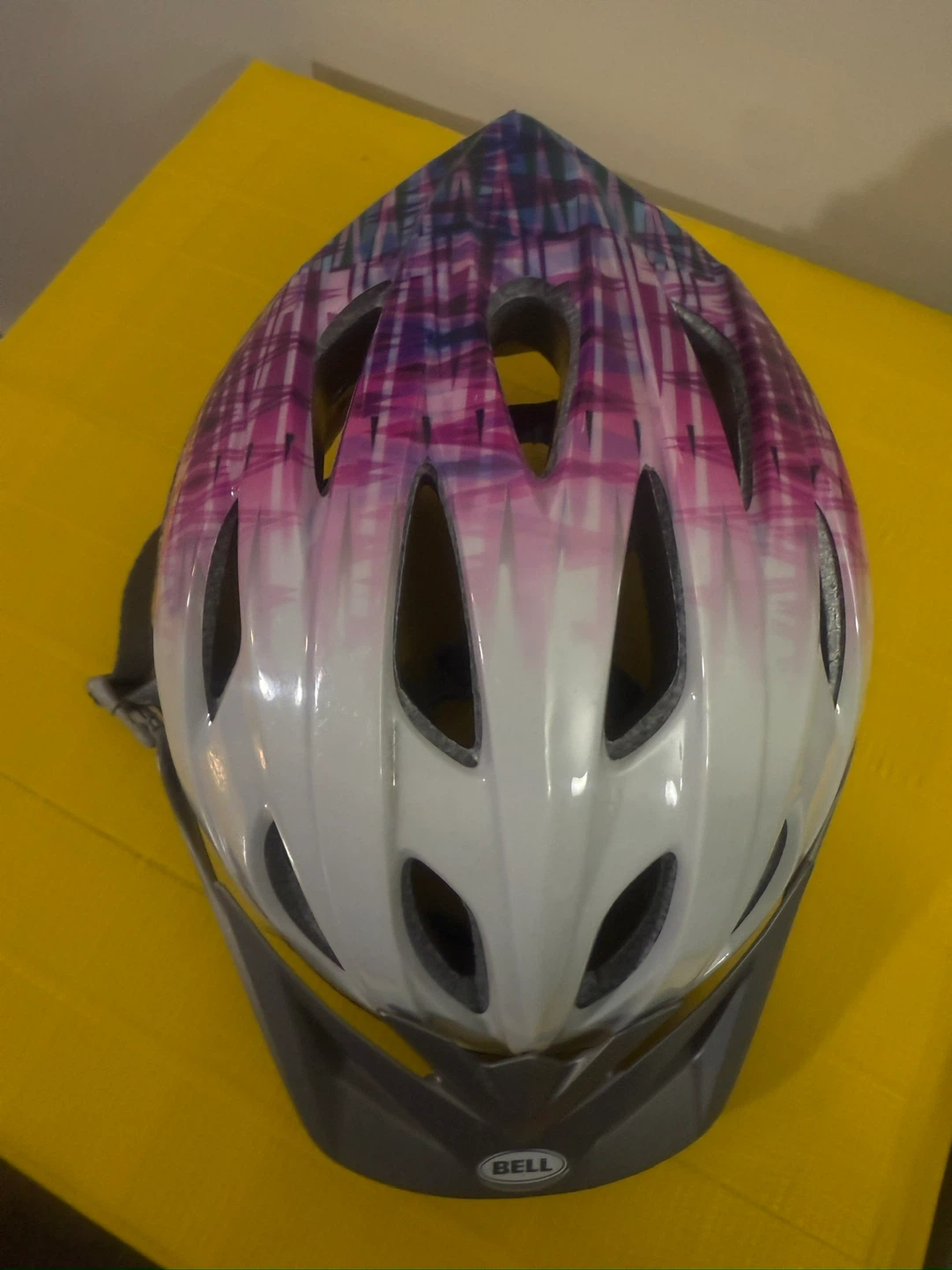 Bell Bike Helmet - Pink/Purple Swirl Design