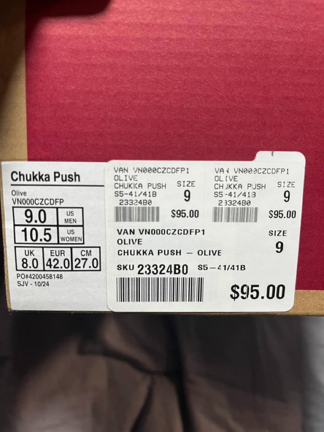 Vans Chukka Push Sneakers - Olive Green - Size 9 - photo 4