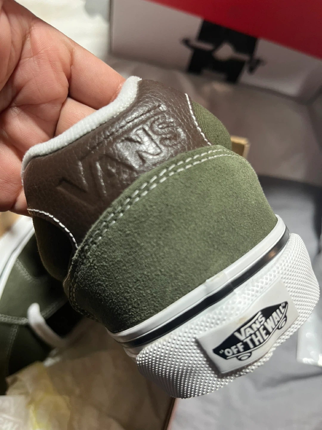 Vans Chukka Push Sneakers - Olive Green - Size 9 - photo 2