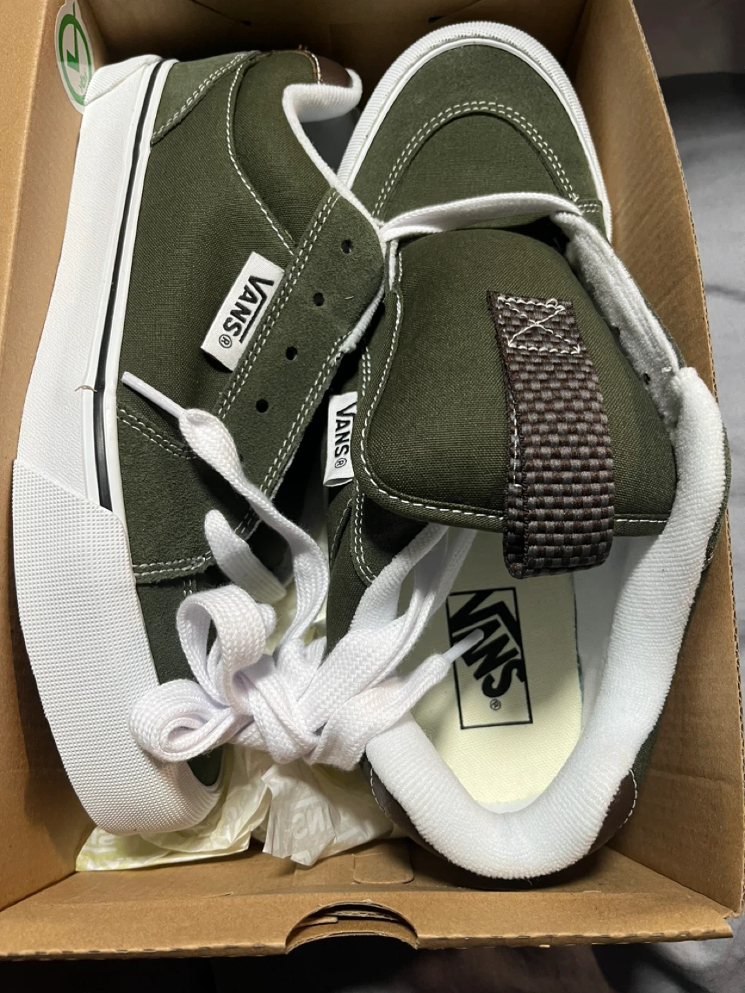 Vans Chukka Push Sneakers - Olive Green - Size 9 - photo 3