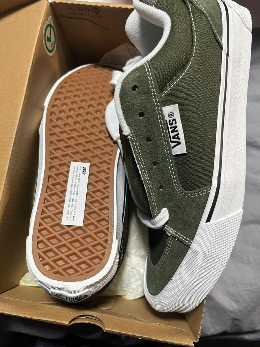 Vans Chukka Push Sneakers - Olive Green - Size 9